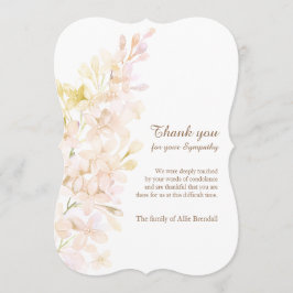 パステル調の水彩画のライラックの死別は感謝していしています サンキューカード