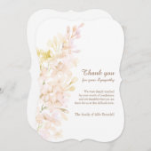 パステル調の水彩画のライラックの死別は感謝していしています サンキューカード (正面/裏面)