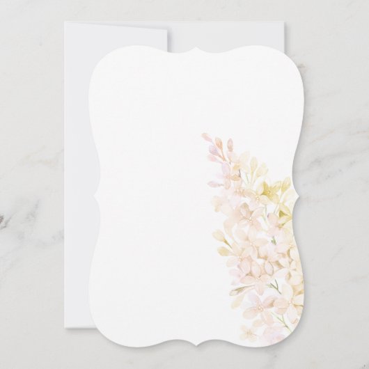 パステル調の水彩画のライラックの死別は感謝していしています サンキューカード (裏面)