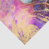 パステル調の水彩画の星雲のモダンな金ゴールドの大理石 薄葉紙 (詳細)