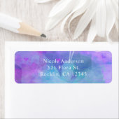 パステル調の水彩画の蝶パーティの招待状 ラベル (インサイチュ)