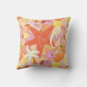 パステル調の海の創造物|のモノグラム クッション (裏面)