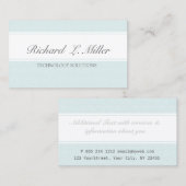 パステル調の淡いブルーのシンプルでミニマルなイベント・プランナ 名刺 (正面/裏面)