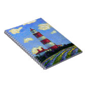 パステル調の灯台およびラベンダー分野 ノートブック (右側)