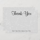 パステル調の灰色の微妙で抽象的な背景の結婚式 サンキューカード (正面/裏面)