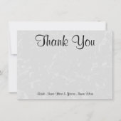 パステル調の灰色の微妙で抽象的な背景の結婚式 サンキューカード (正面)