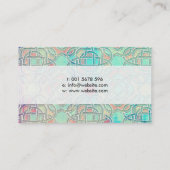 パステル調の無限ケルト結び目模様パターン 名刺 (裏面)