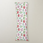 パステル調の粉色のフクロウの背景 ボディピロー (正面縦)