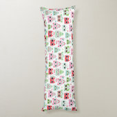 パステル調の粉色のフクロウの背景 ボディピロー (裏面 (縦))