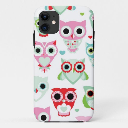 パステル調の粉色のフクロウの背景 Case-Mate iPhoneケース (裏面)