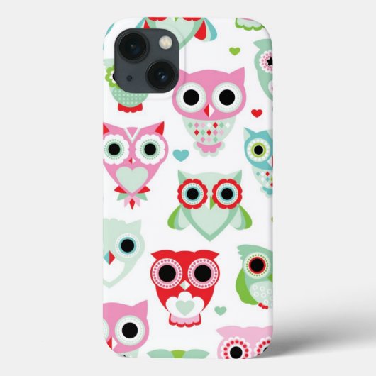 パステル調の粉色のフクロウの背景 Case-Mate iPhoneケース (裏面)