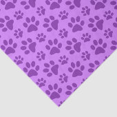 パステル調の紫色犬の足のプリント 薄葉紙 (詳細)