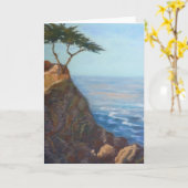 パステル調の絵画の空白のな挨拶状 カード (黄色い花)