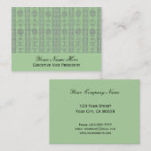 パステル調の緑のエレガントなパターン 名刺 (正面/裏面)