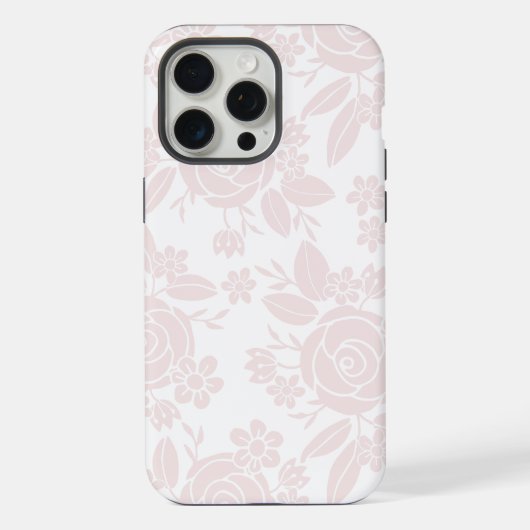 パステル調の繊細なシームレスパターン  花柄 iPhoneケース (裏面)