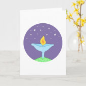 パステル調の聖餐杯の挨拶状 カード (黄色い花)