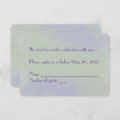 パステル調の背景の出欠確認 招待状 (正面/裏面)