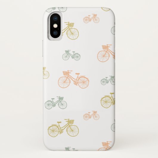 パステル調の自転車の落書きの電話箱 Case-Mate iPhoneケース (裏面)