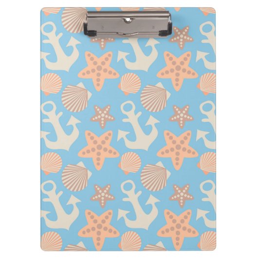 パステル調の航海のなパターン クリップボード (正面)