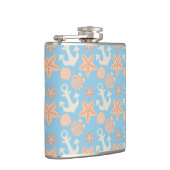 パステル調の航海のなパターン フラスク (右)