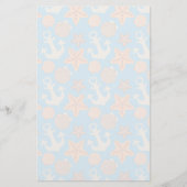 パステル調の航海のなパターン 便箋 (正面)
