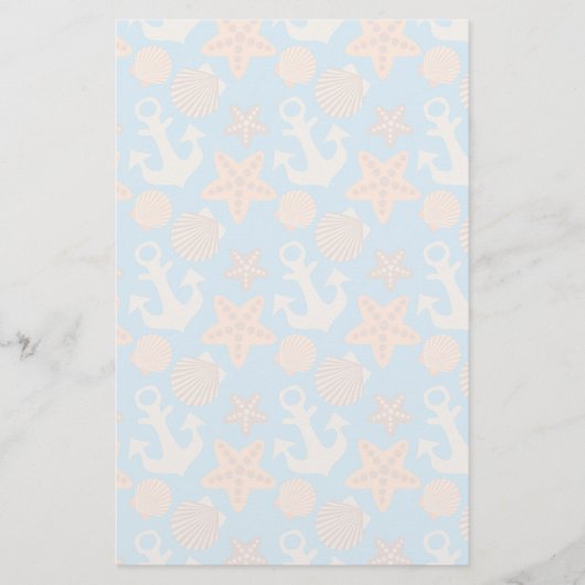 パステル調の航海のなパターン 便箋 (正面)