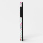 パステル調の花のフクロウの背景パターン Case-Mate iPhoneケース (裏面/左)