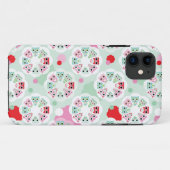 パステル調の花のフクロウの背景パターン Case-Mate iPhoneケース (裏面(横))