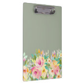 パステル調の花の花屋のスタイリストビジネスクリップボード クリップボード (右)