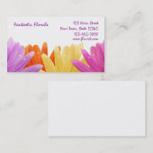 パステル調の花びら、水は名刺を落とします 名刺 (正面/裏面)