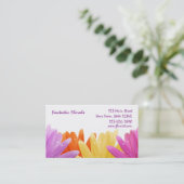 パステル調の花びら、水は名刺を落とします 名刺 (スタンド正面)