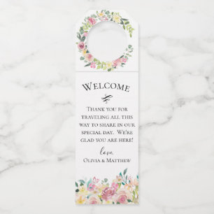 パステル調の花花束 ボトルネックタグ