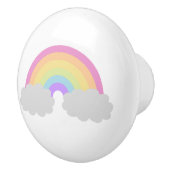 パステル調の虹および雲 セラミックノブ (右)