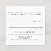 パステル調の虹のグラデーションな顧客の紹介カード スクエア名刺 (裏面)