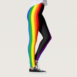 パステル調の虹のストライプなゲイプライドLGBTサポート レギンス