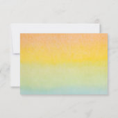 パステル調の虹の花嫁の結婚式の応答カード 出欠カード (裏面)