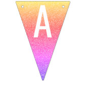 パステル調の虹の輝きのグリッターのデザインはカスタマイズ バンティングフラッグ (第3の旗)