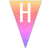 パステル調の虹の輝きのグリッターのデザインはカスタマイズ バンティングフラッグ (第2の旗)