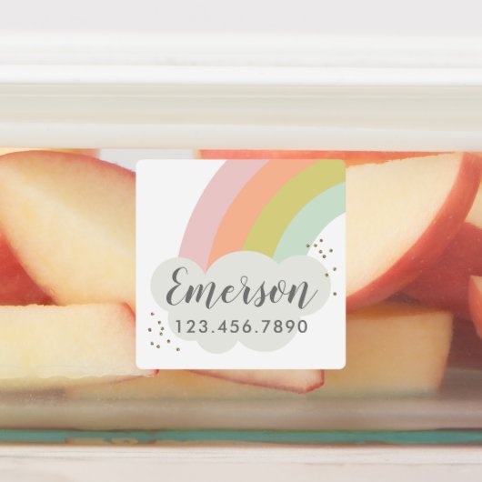 パステル調の虹は防水ステッカーをからかいます ラベル (貼付)