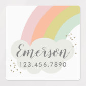 パステル調の虹は防水ステッカーをからかいます ラベル (デザイン1)