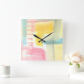パステル調の豪華なI スクエア壁時計 (ホーム)