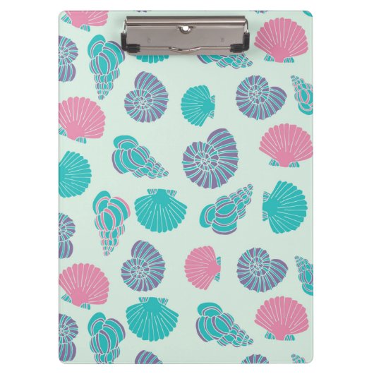 パステル調の貝殻パターン1 クリップボード (正面)