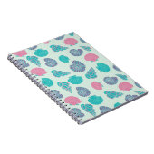 パステル調の貝殻パターン1 ノートブック (右側)