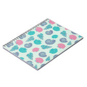 パステル調の貝殻パターン1 ノートブック (左側)