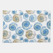 パステル調の貝殻パターン2 キッチンタオル (横)