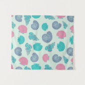 パステル調の貝殻パターン タペストリー (正面(横))