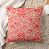 パステル調の赤いの水彩画の花およびピンク クッション (ブランケット)