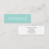 パステル調の青い最小主義の粋でモダンな名刺 スキニー名刺 (正面/裏面)