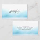 パステル調の青い水彩画の名刺 名刺 (正面/裏面)