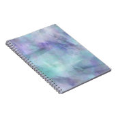 パステル調の青い紫色の水彩画の背景 ノートブック (右側)